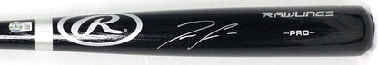 Ronald Acuna Jr. Autographed Black Baseball Bat