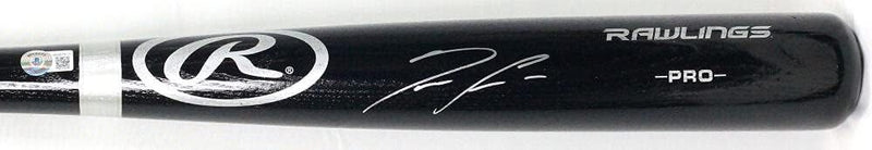 Ronald Acuna Jr. Autographed Black Baseball Bat
