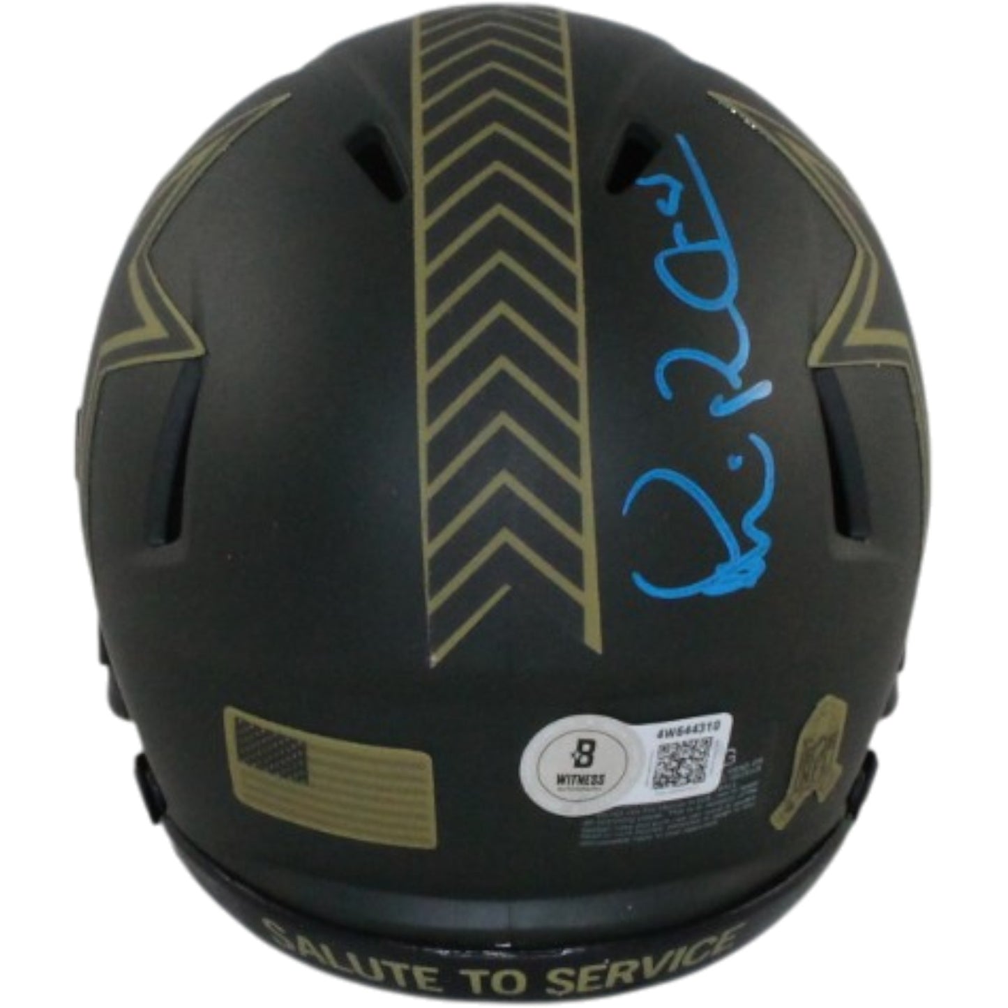 Michael Irvin Signed Dallas Cowboys 2025 Salute to Service Mini Helmet