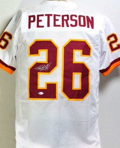 Adrian Peterson Signed White Custom Football Jersey