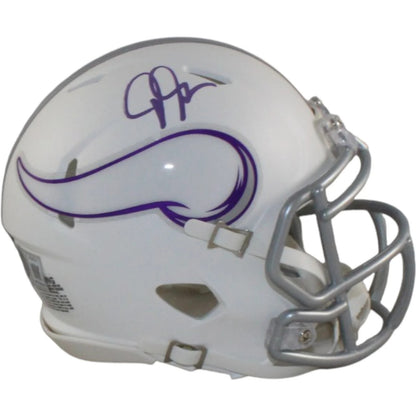 Justin Jefferson Autographed Minnesota Vikings 2024 Alternate Mini Helmet