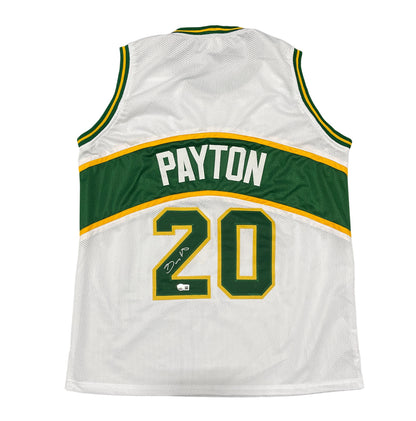 Gary Payton Signed Seattle Supersonics Custom Basketball Jersey (BAS)
