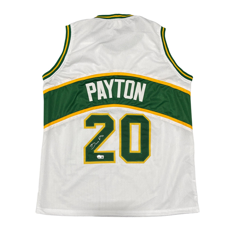 Gary Payton Signed Seattle Supersonics Custom Basketball Jersey (BAS)