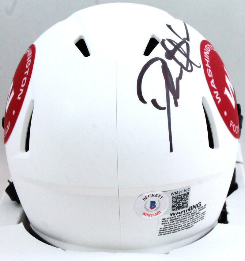Deion Sanders Autographed Washington Football Team Lunar Mini Helmet