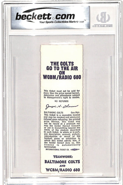 OJ Simpson Signed 11/25/73 Ticket Stub "2003 yds" Grade 10 Beckett