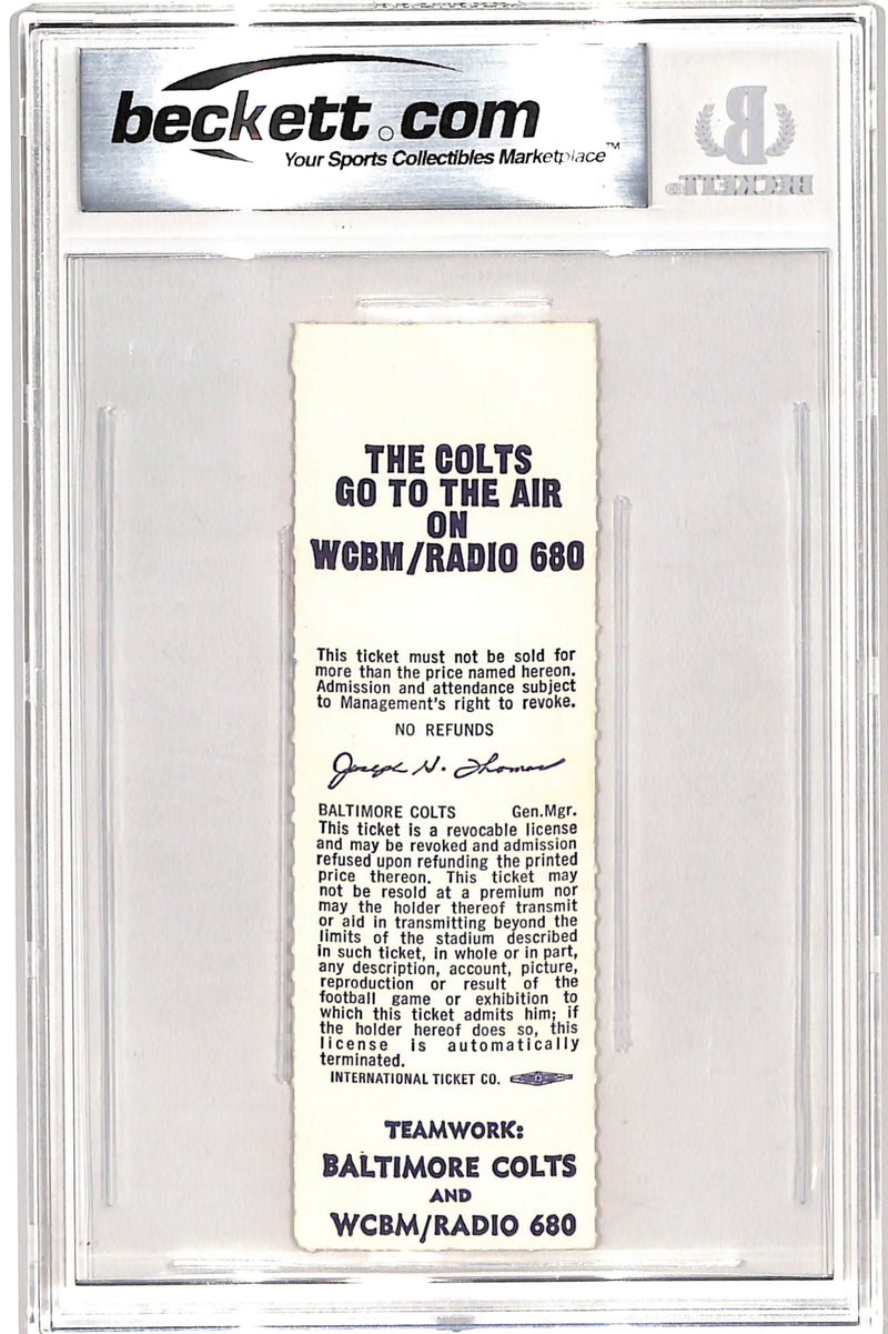 OJ Simpson Signed 11/25/73 Ticket Stub "2003 yds" Grade 10 Beckett