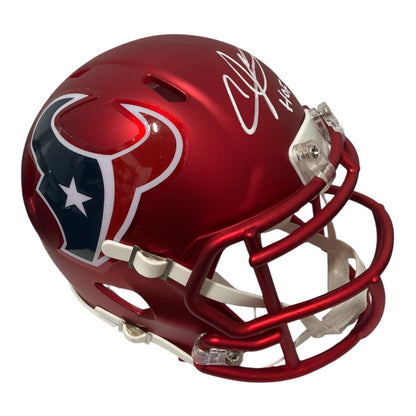 Andre Johnson Signed Houston Texans Blaze Mini Helmet HOF 24