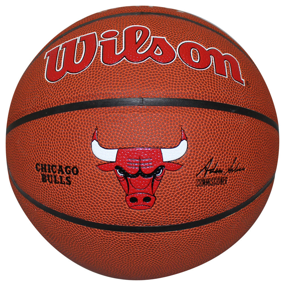 Lonzo Ball Signed Chicago Bulls Wilson Basketball (Go Bulls Inscription)