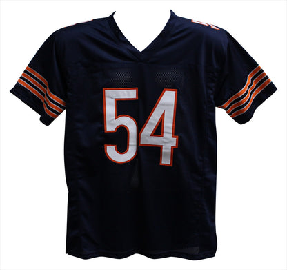 Brian Urlacher Autographed Chicago Bears Navy Blue Pro Style Jersey HOF