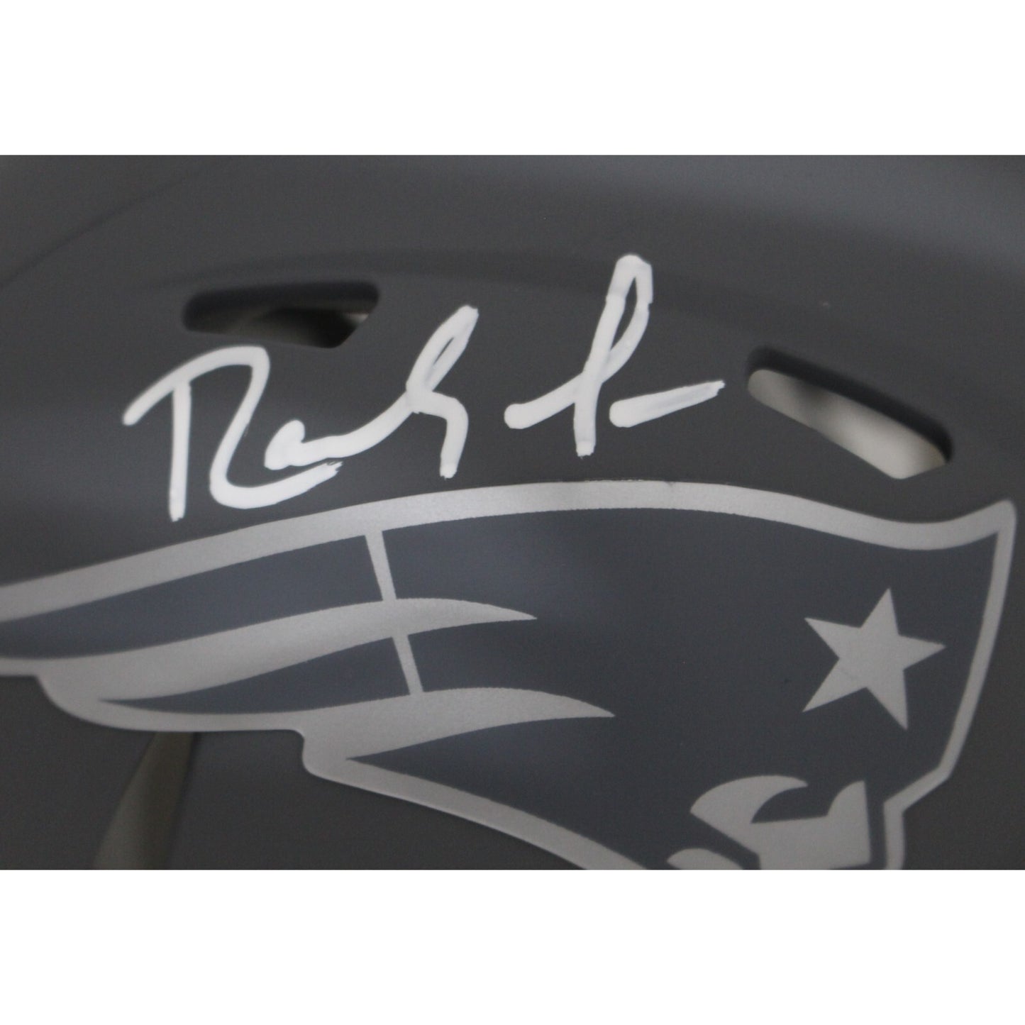 Randy Moss New England Patriots Autographed Slate Mini Helmet