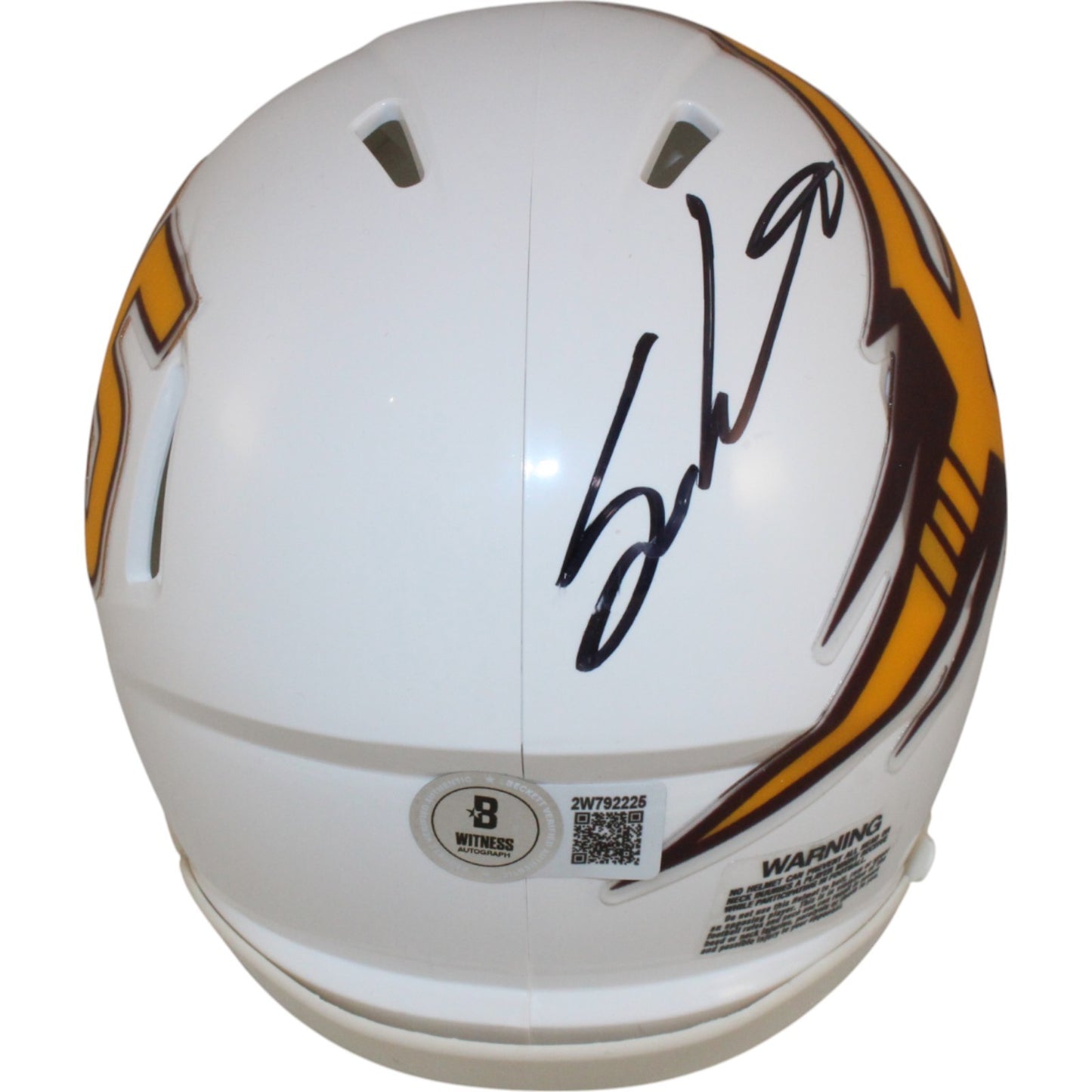Sam Leavitt Autographed Arizona State Sun Devils White Mini Helmet
