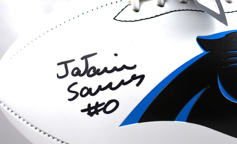 Ja'Tavion Sanders Autographed Carolina Panthers Logo Football
