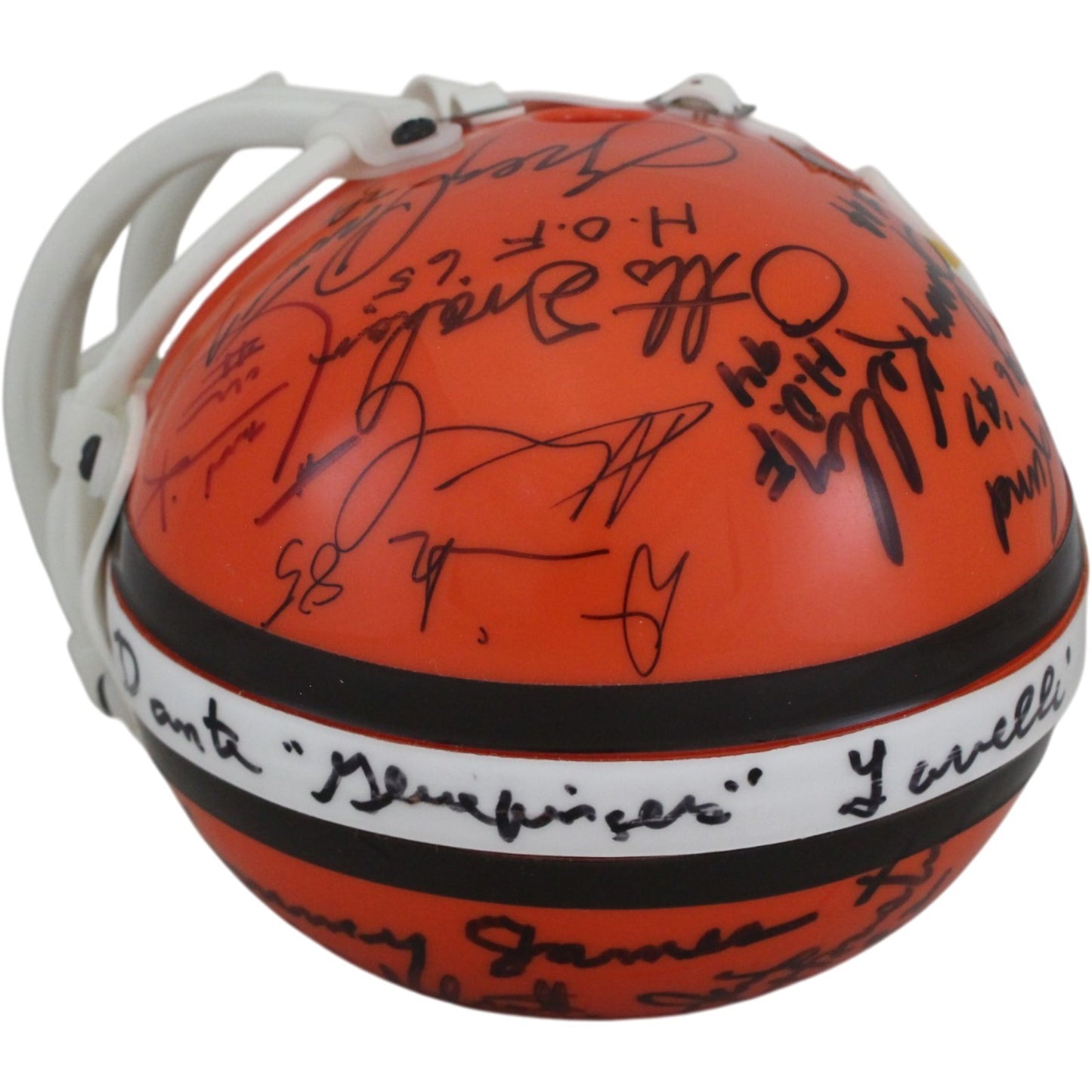 Cleveland Browns Legends Signed Mini Helmet (13 Signatures) BAS