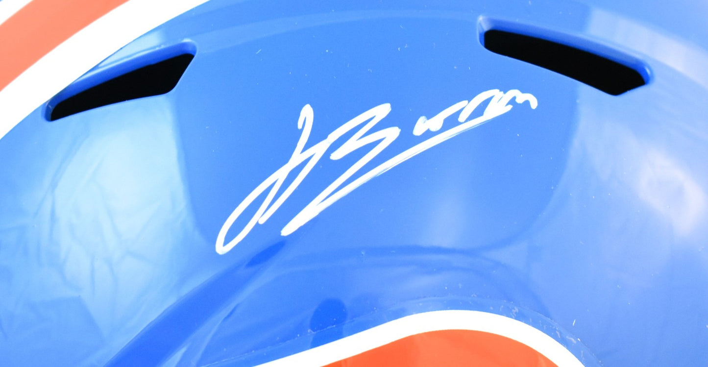 Jahdae Barron Signed Denver Broncos 1975-1996 Throwback Speed Helmet