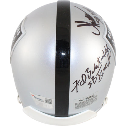 Fred Biletnikoff, Jim Plunkett & Marcus Allen Signed Raiders Mini Helmet
