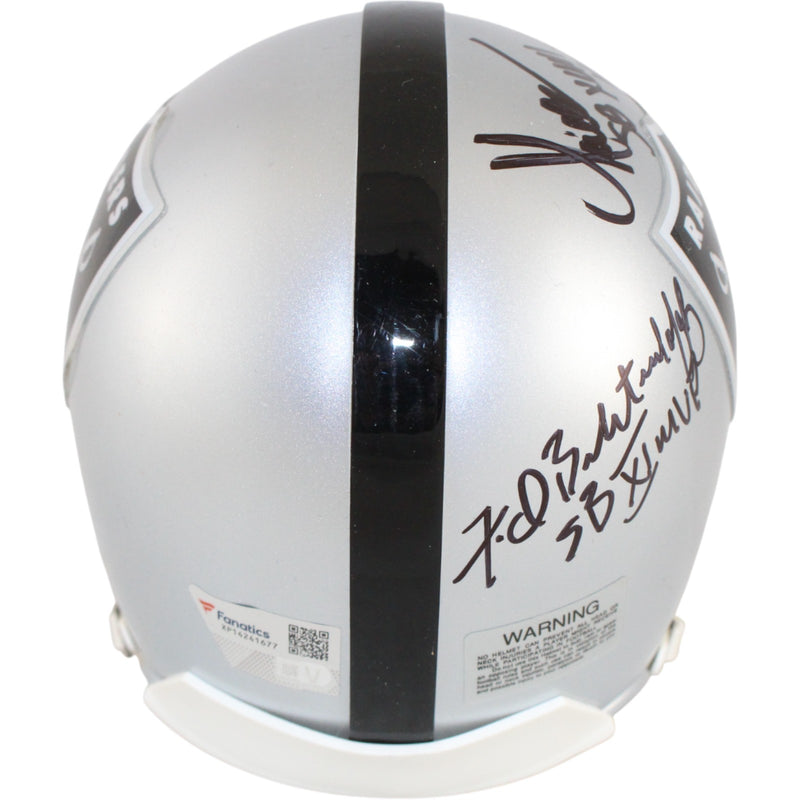 Fred Biletnikoff, Jim Plunkett & Marcus Allen Signed Raiders Mini Helmet