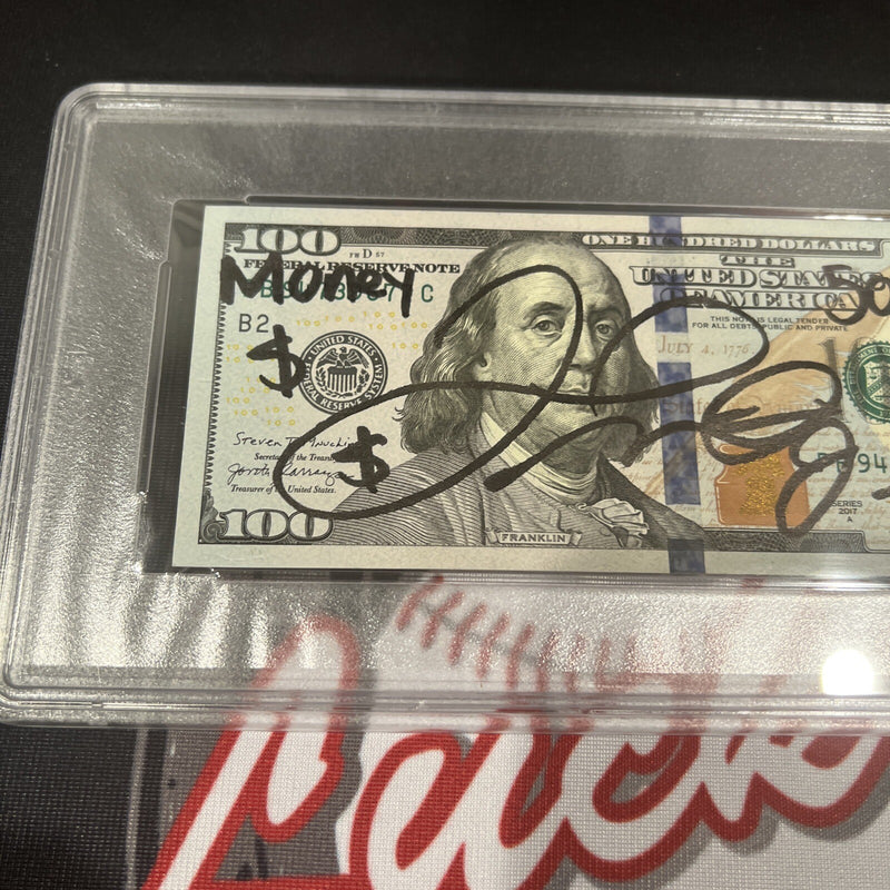 Floyd Mayweather Jr Signed $100 Bill with 4 Inscriptions PSA 10
