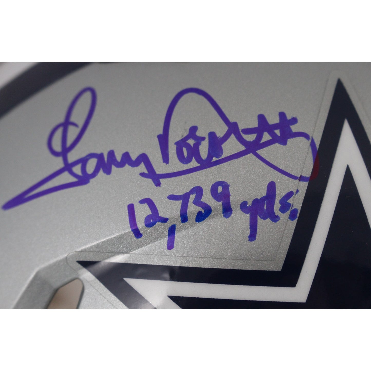 Emmitt Smith & Tony Dorsett Signed Dallas Cowboys Authentic Full Size Helmet