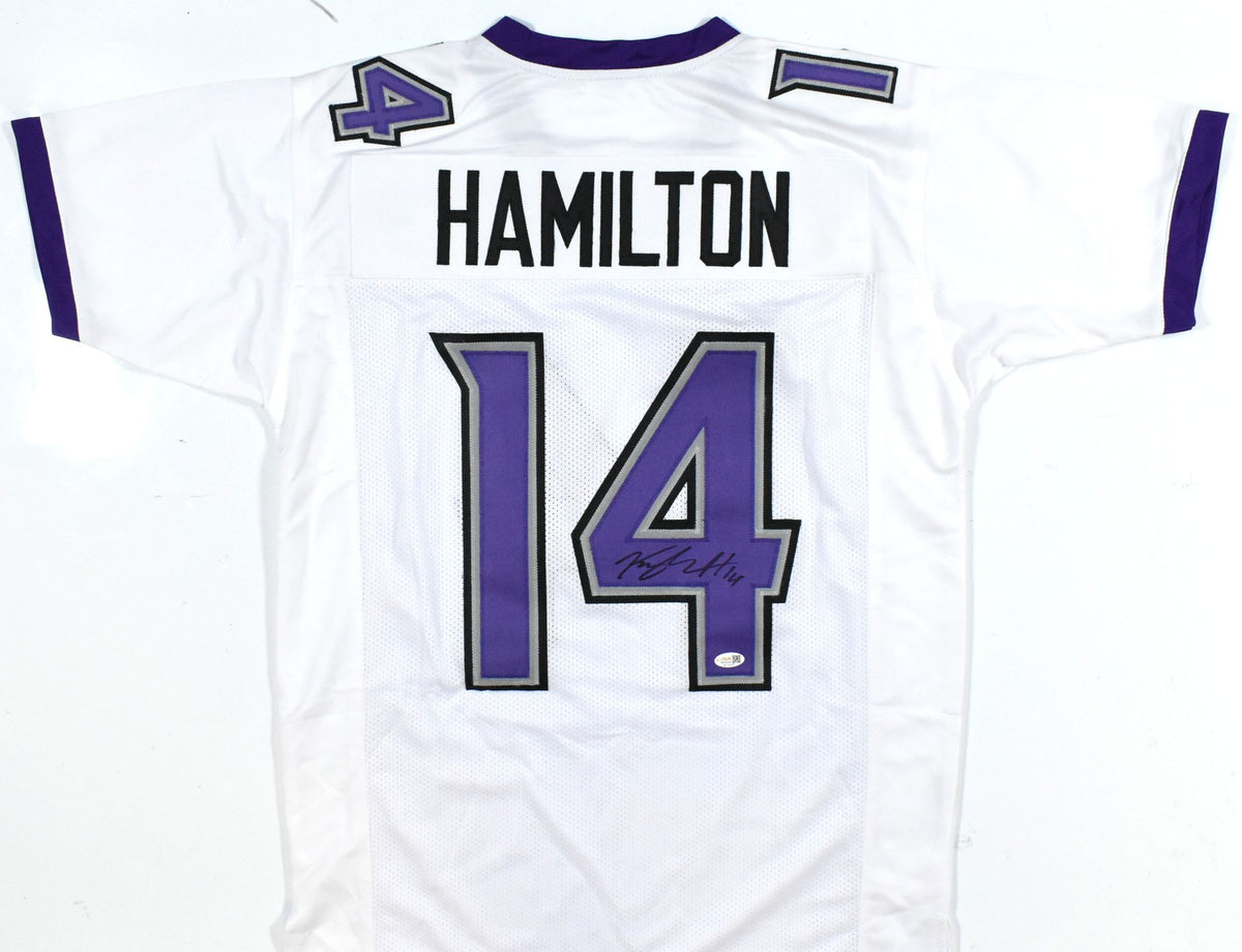 Kyle Hamilton Autographed Baltimore Ravens White Custom Jersey