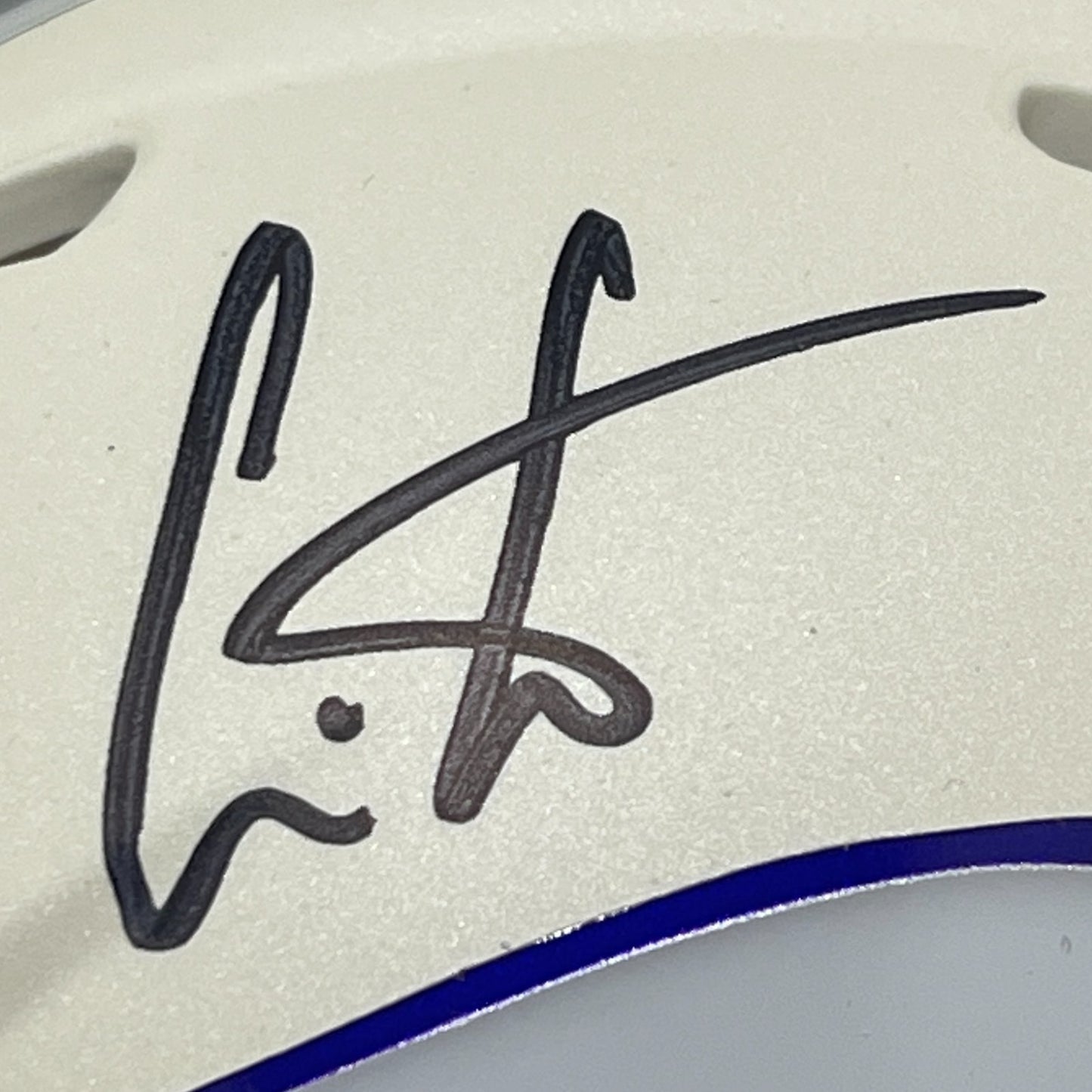 Cris Carter Signed Minnesota Vikings Alternate White Mini Helmet