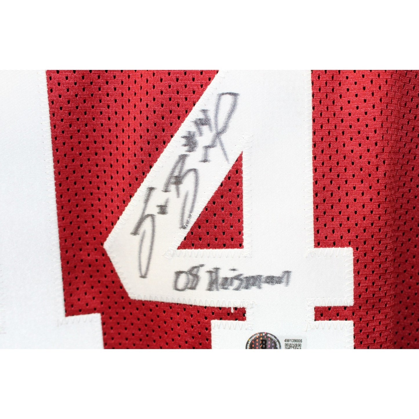 Sam Bradford, Jason White, Billy Sims & Steve Owens Signed Heisman Jersey
