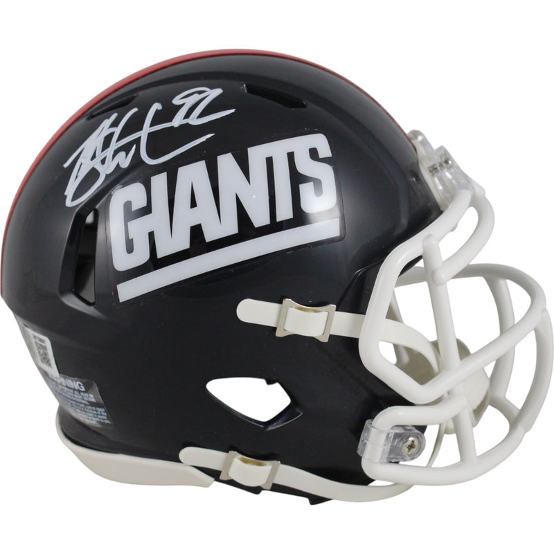 Michael Strahan Signed New York Giants Throwback Mini Helmet
