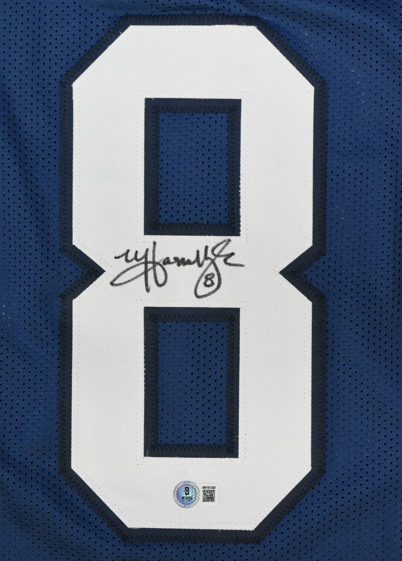 Matt Hasselbeck Signed Seattle Seahawks Custom Blue Jersey