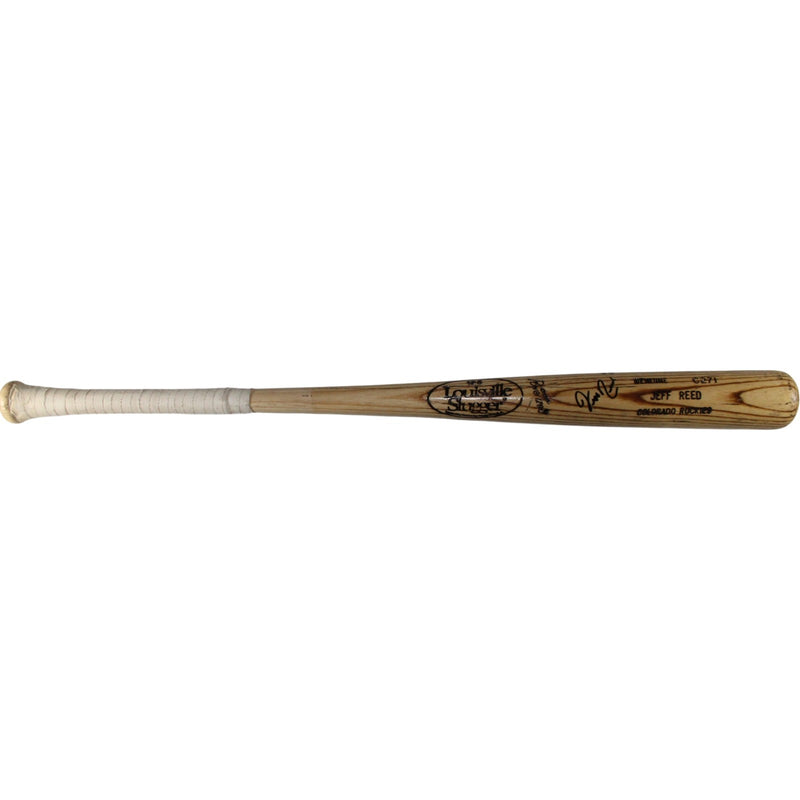 Jeff Reed Autographed Colorado Rockies Game Used Louisville Slugger Bat