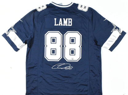 CeeDee Lamb Autographed Dallas Cowboys Blue Nike Jersey
