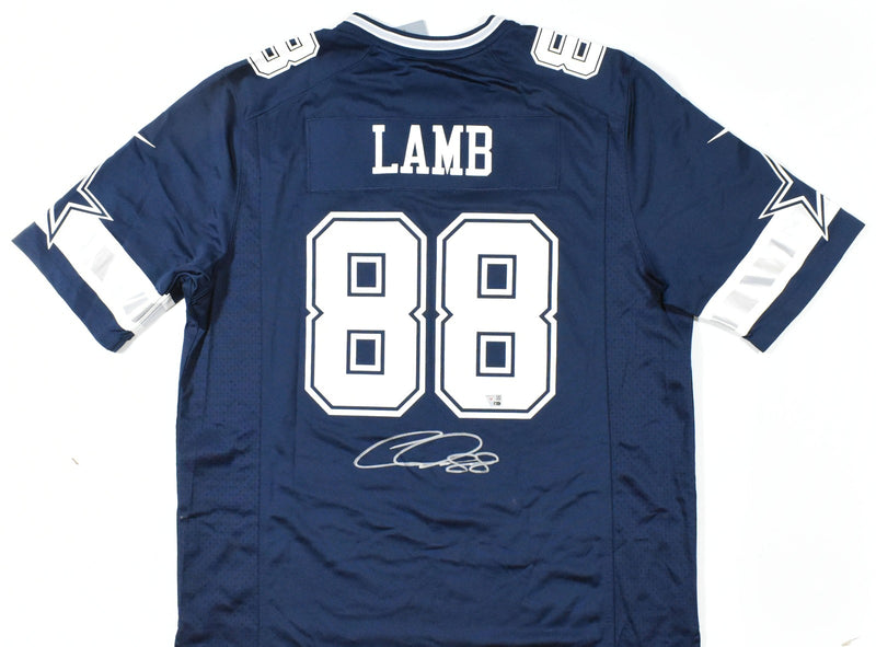 CeeDee Lamb Autographed Dallas Cowboys Blue Nike Jersey