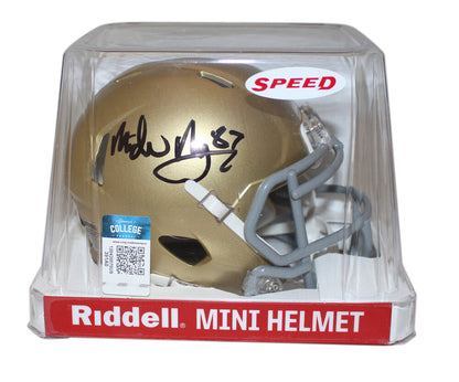 Michael Mayer Signed Notre Dame Fighting Irish Speed Mini Helmet