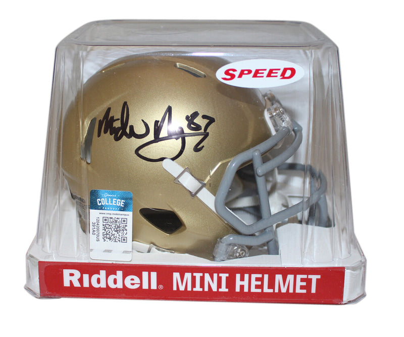 Michael Mayer Signed Notre Dame Fighting Irish Speed Mini Helmet