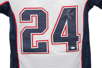Ty Law Signed New England Patriots Custom Football Jersey BAS