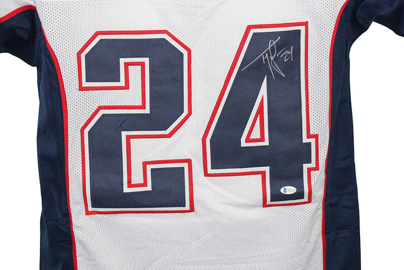 Ty Law Signed New England Patriots Custom Football Jersey BAS