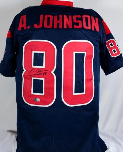 Andre Johnson Signed Custom Football Jersey - Houston Texans Style