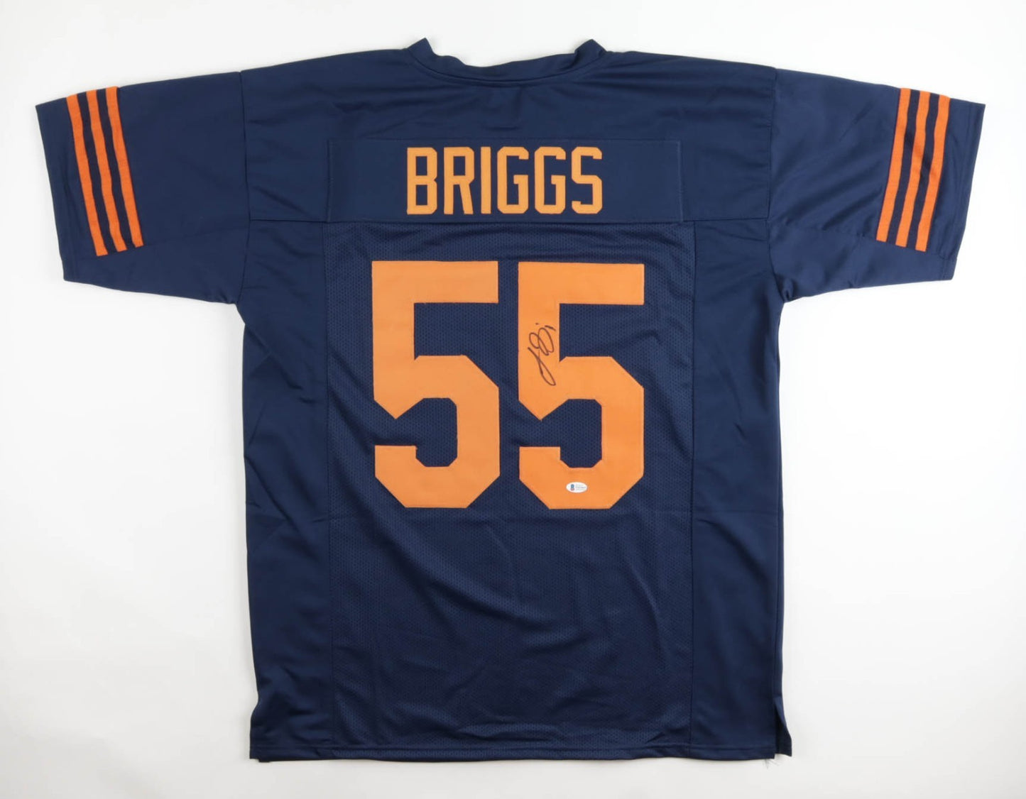 Lance Briggs Signed Chicago Bears Custom Blue Throwback Jersey