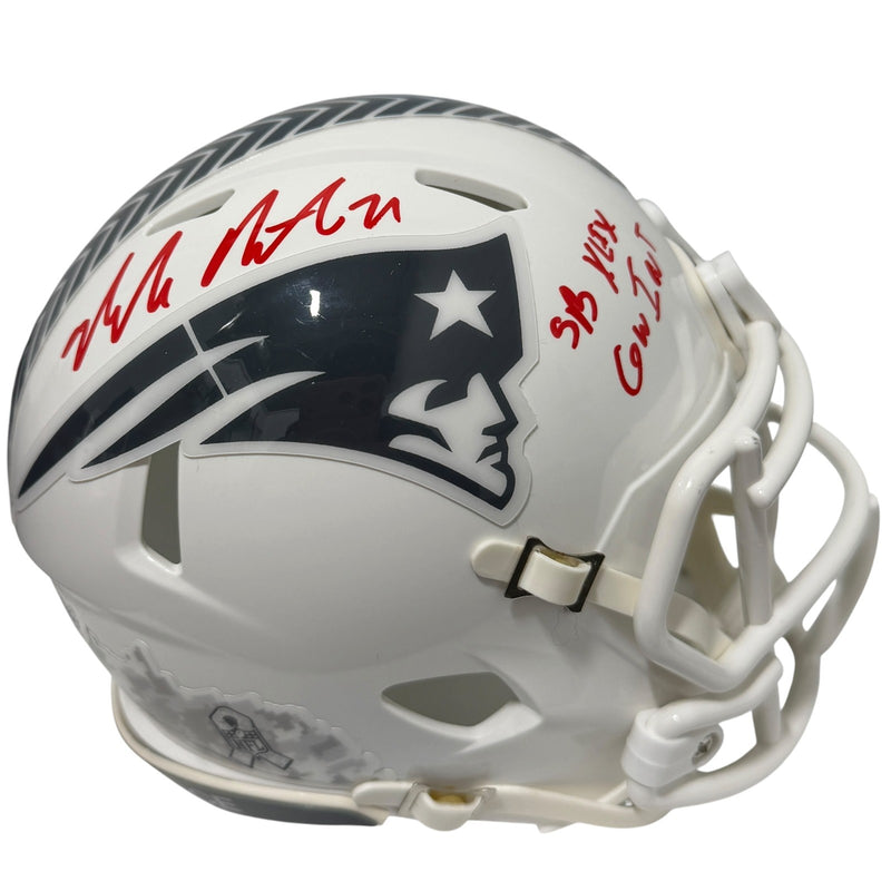 Malcolm Butler Signed Patriots Salute Mini Helmet (SB XLIX GW INT)
