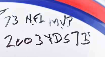 O.J. Simpson Signed Buffalo Bills Full Size Authentic Helmet (5 Inscriptions)