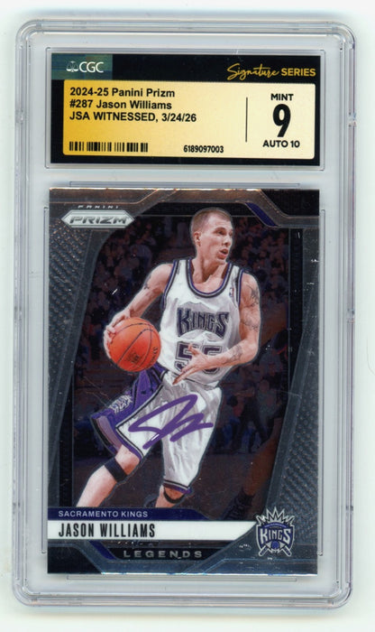 Jason Williams Signed 2024-25 Panini Prizm Card #287 - CGC 10 Auto