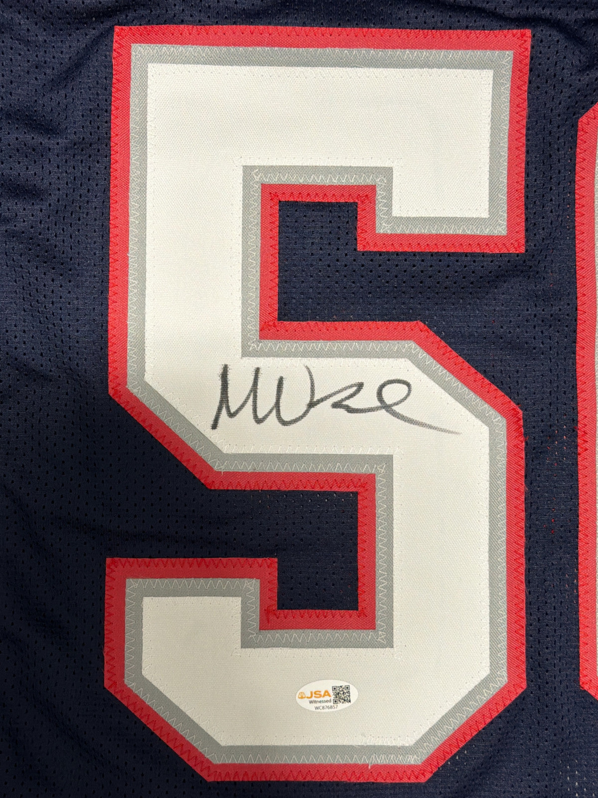 Mike Vrabel Signed New England Patriots Navy Custom Jersey
