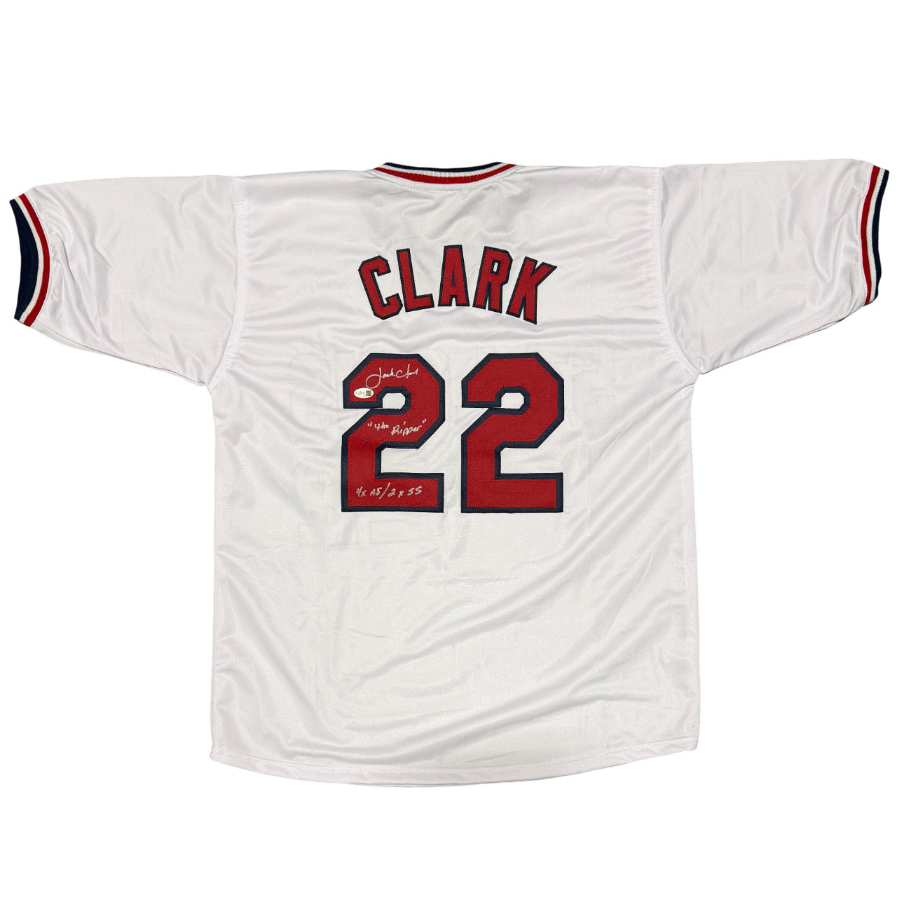 Jack Clark St. Louis Cardinals Signed Custom Jersey (3 Inscriptions)