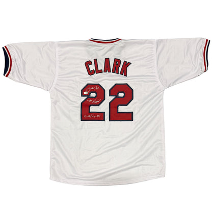 Jack Clark St. Louis Cardinals Signed Custom Jersey (3 Inscriptions)