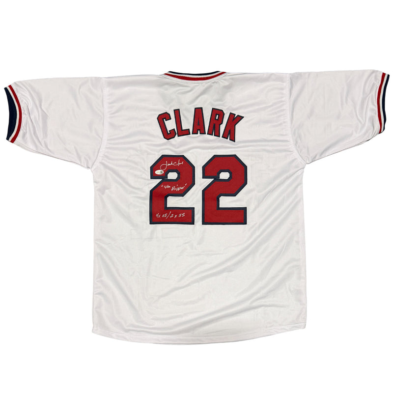 Jack Clark St. Louis Cardinals Signed Custom Jersey (3 Inscriptions)