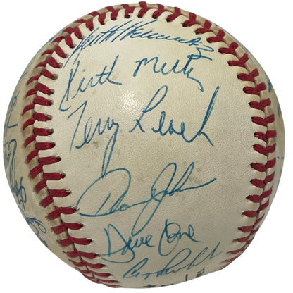 1987 New York Mets Team Signed National League Baseball (JSA LOA)