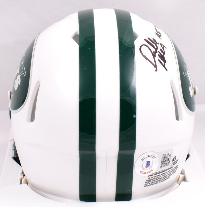 Darrelle Revis Signed New York Jets Mini Helmet - HOF Inscription - Black