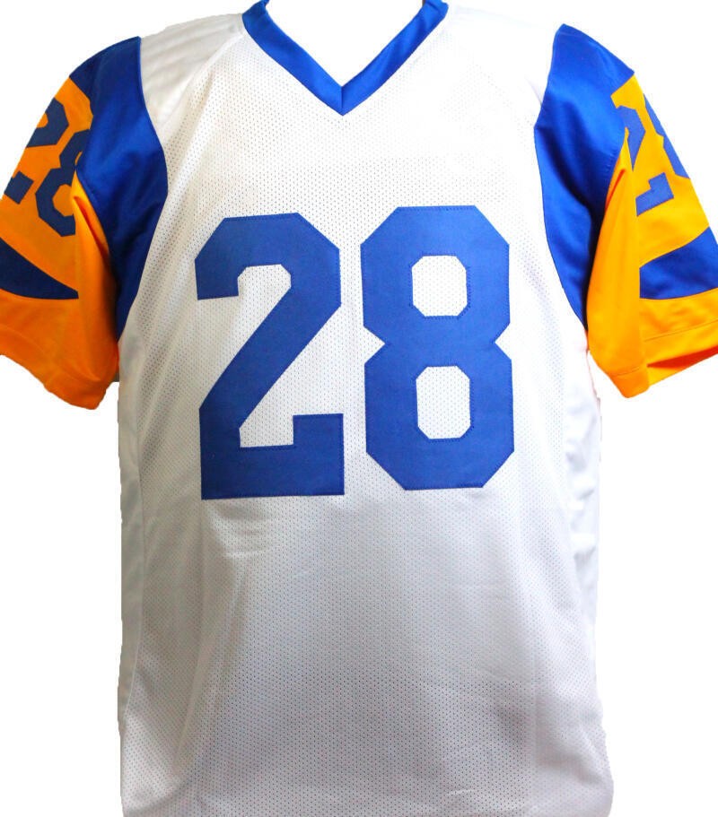 Marshall Faulk Signed St. Louis Rams Custom Jersey "SB XXXIV Champs"