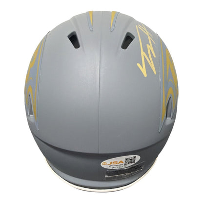 Trey Hendrickson Signed Baltimore Ravens Slate Mini Helmet JSA
