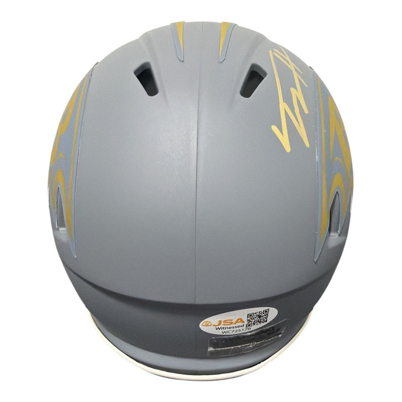 Trey Hendrickson Signed Baltimore Ravens Slate Mini Helmet JSA