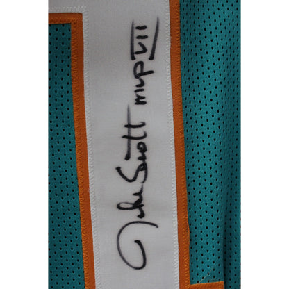 Jake Scott Signed Pro Style Teal Football Jersey