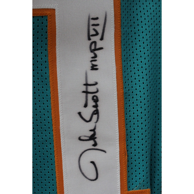 Jake Scott Signed Pro Style Teal Football Jersey